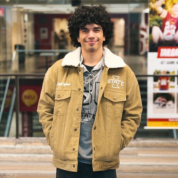GIII I-State Khaki Corduroy Sherpa Lined Trucker Jacket